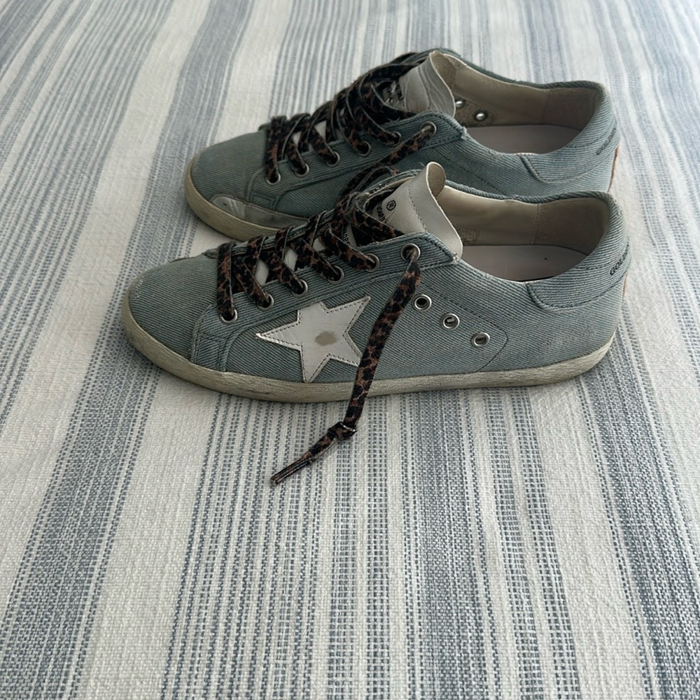 Golden Goose Gray Sneakers with Star Detail